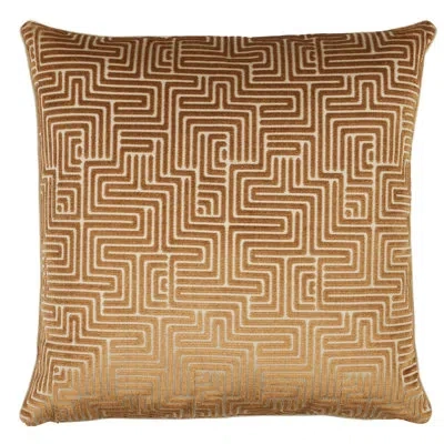 Schumacher Lisboa Pillow In Gold Geometric