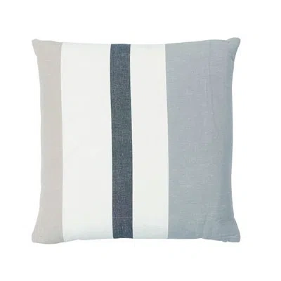 Schumacher Lolland Linen Stripe Pillow In Gray