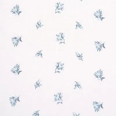 Schumacher Margie Floral Sheer Fabric In Soft Blue