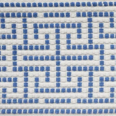 Schumacher Maze Tape Indoor/outdoor Trim In Blue
