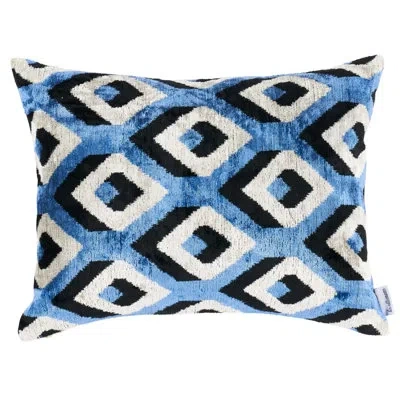 Schumacher Mersin Silk Velvet Lumbar Pillow In Black