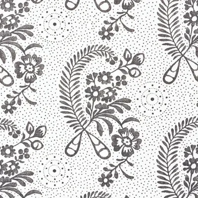 Schumacher Millicent Fabric In Blackwork
