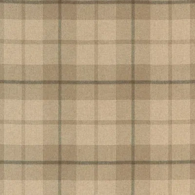 Schumacher Montana Wool Plaid Fabric In Buckskin