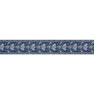 Schumacher Needlework Fabric In Blue