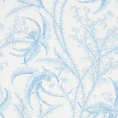 Schumacher Ocean Toile Wallpaper In Delft