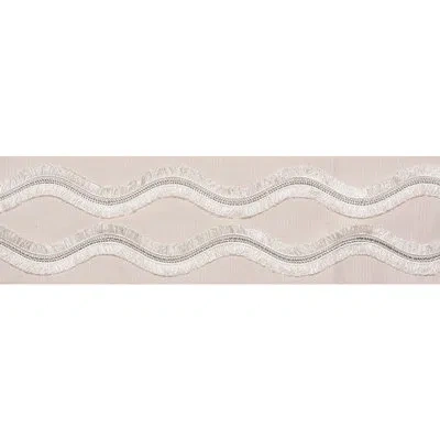Schumacher Ogee Embroidered Tape In Blush