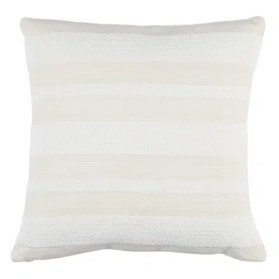 Schumacher Ohara Stripe Indoor/outdoor Pillow In White