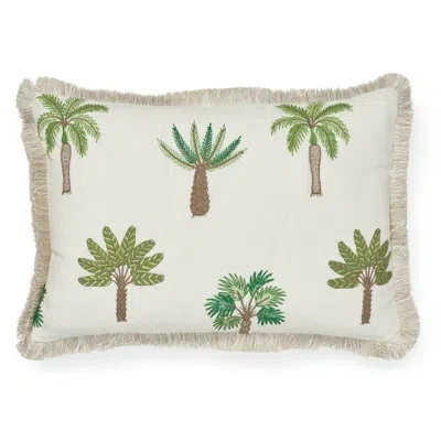 Schumacher Palmetto Beach Pillow In Green