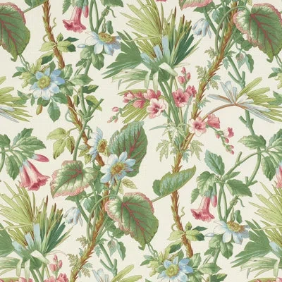 Schumacher Palmetto Garden Fabric In Tropic