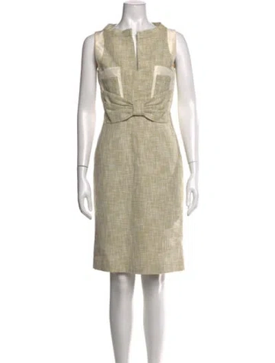 Pre-owned Schumacher Patterned Knee-length Dress In Neutrals
