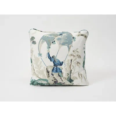 Schumacher Plaisirs Square Linen Pillow Cover & Insert