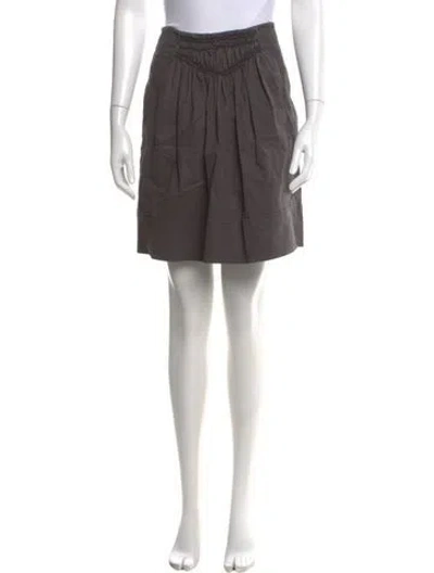 Pre-owned Schumacher Pleated Accents Knee-length Skirt In Gray