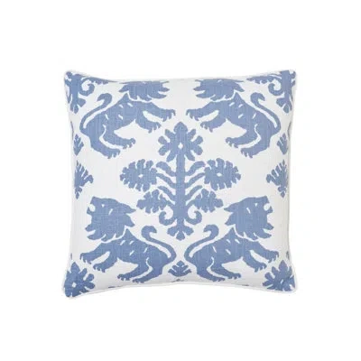 Schumacher Regalia Pillow In Blue,white