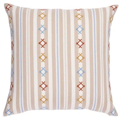 Schumacher Rhodes Stripe Pillow In Neutral