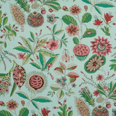 Schumacher Roca Redonda Wallpaper In Mineral & Pink