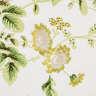 Schumacher Salisbury Chintz Fabric In Green