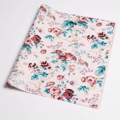 Schumacher Salisbury Wrapping Paper In Blue;white;green;red;rose