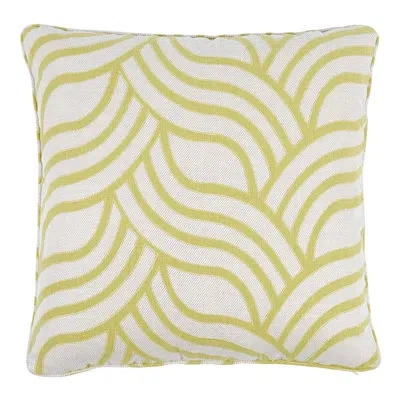 Schumacher Sangomar Applique Pillow In Citron