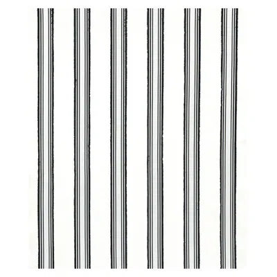 Schumacher Senza Satin Stripe Fabric In Brown