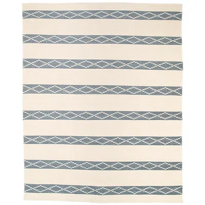 Pre-owned Schumacher Sequoia Stripe 9' X 12' Rug In Blue