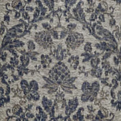 Schumacher Shalimar Linen Fabric In Blue
