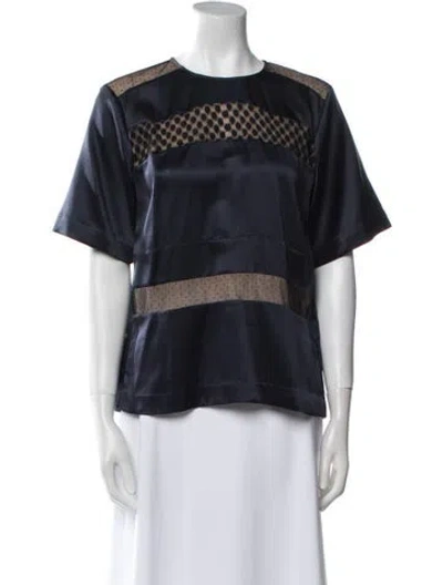 Pre-owned Schumacher Silk Crew Neck Blouse