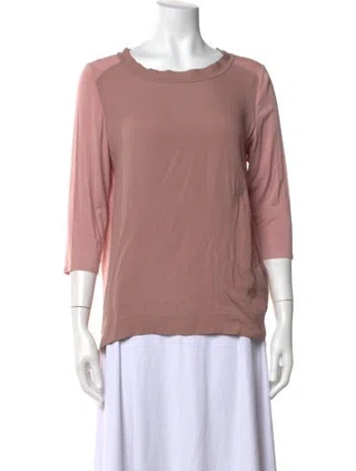Pre-owned Schumacher Silk Crew Neck Top In Pink