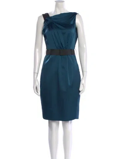 Pre-owned Schumacher Silk Knee-length Dress In Blue