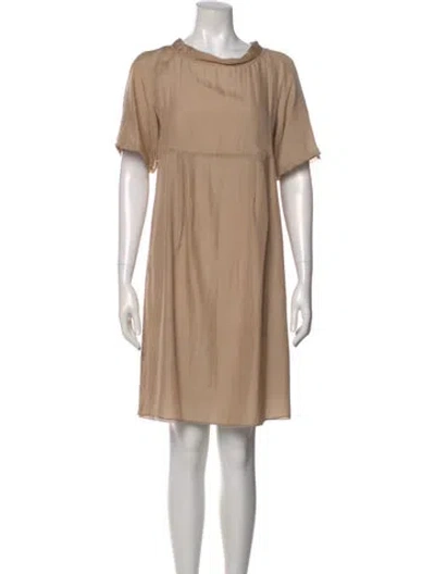 Pre-owned Schumacher Silk Knee-length Dress In Neutral