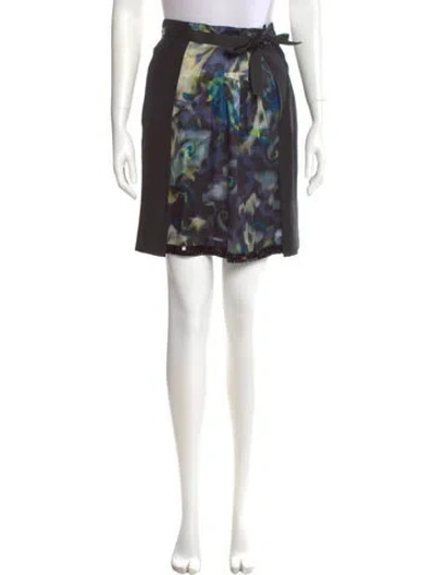Pre-owned Schumacher Silk Knee-length Skirt In Gray