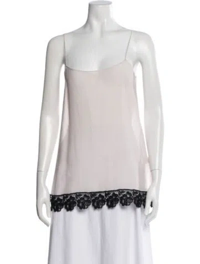 Pre-owned Schumacher Silk Lace Pattern Top In Pink