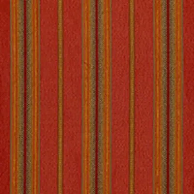 Schumacher Sinclair Chenille Stripe Fabric In Rouge