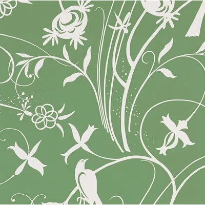Schumacher Sky Meadow Wallpaper In Green