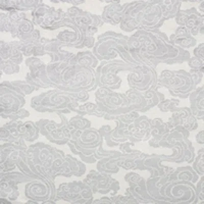 Schumacher Sozan Velvet Fabric In Platinum