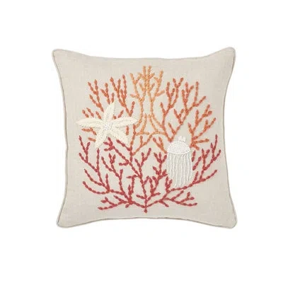 Schumacher Starfish Pillow In Orange