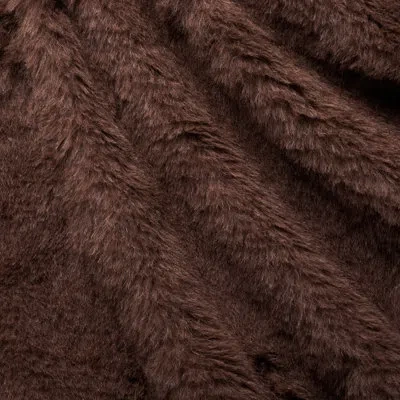 Schumacher Stratton Faux Fur Fabric In Sable