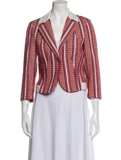 Pre-owned Schumacher Striped Blazer In Red