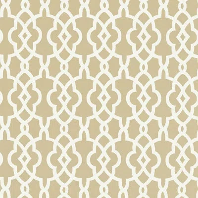 Schumacher Summer Palace Fret Wallpaper In Sand
