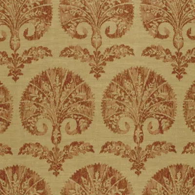 Schumacher Tasha Carnation Fabric In Terra