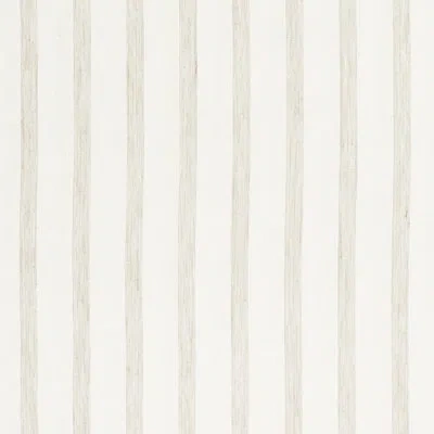 Schumacher Textured Linen Stripe Wallpaper In White