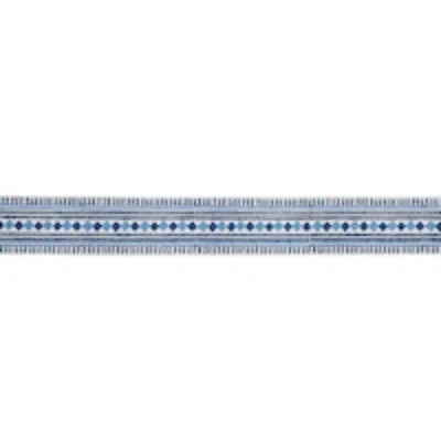 Schumacher Toula Linen Fabric In Blues