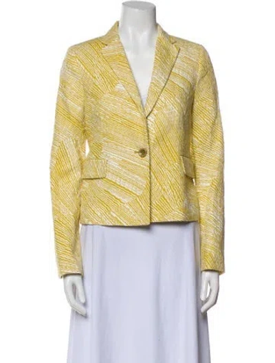 Pre-owned Schumacher Tweed Pattern Blazer In Yellow