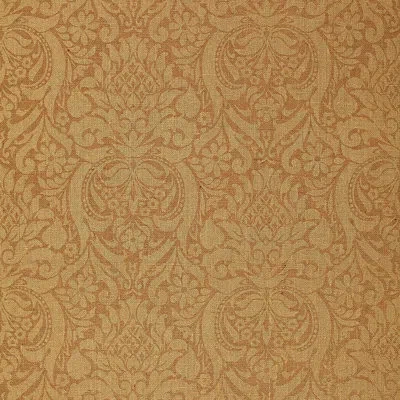 Schumacher Valencay Damask Wallpaper In Camel