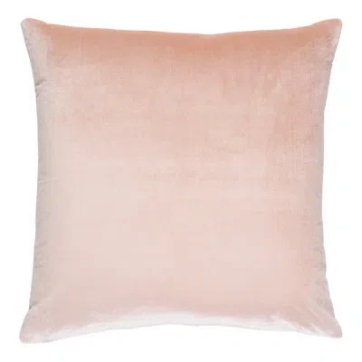 Schumacher Venetian Silk Velvet Pillow In Petal