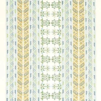 Schumacher Vinka Embroidery Fabric In Mineral,ivory