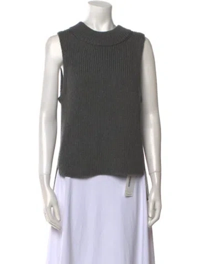 Pre-owned Schumacher Virgin Wool Crew Neck Sweater In Gray