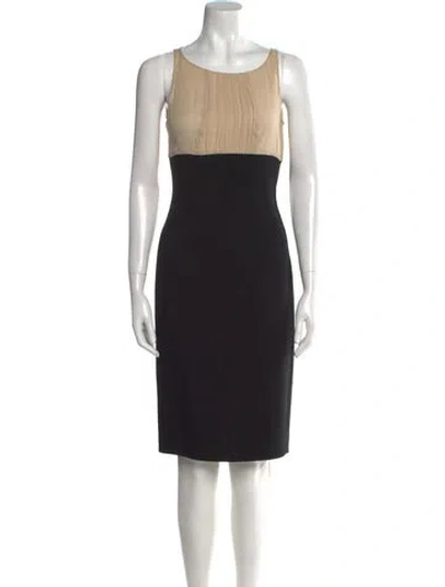 Pre-owned Schumacher Virgin Wool Knee-length Dress In Black