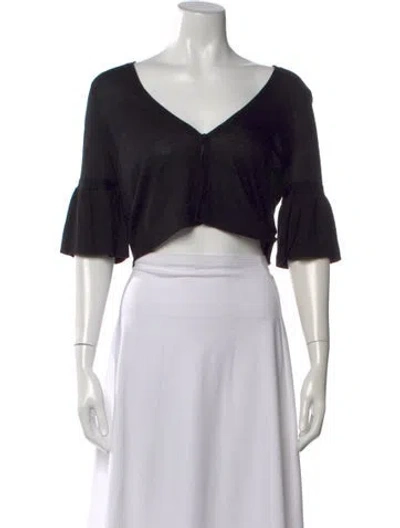 Pre-owned Schumacher V-neck Sweater In Black