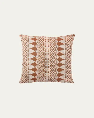 Schumacher Wentworth Embroidered Pillow, 22"sq. In Neutral