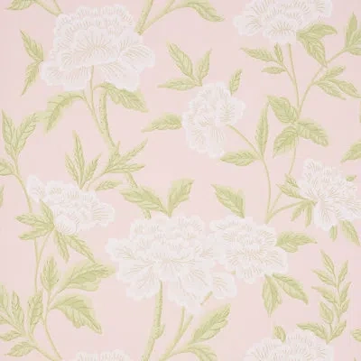 Schumacher Whitney Floral Wallpaper In Blush